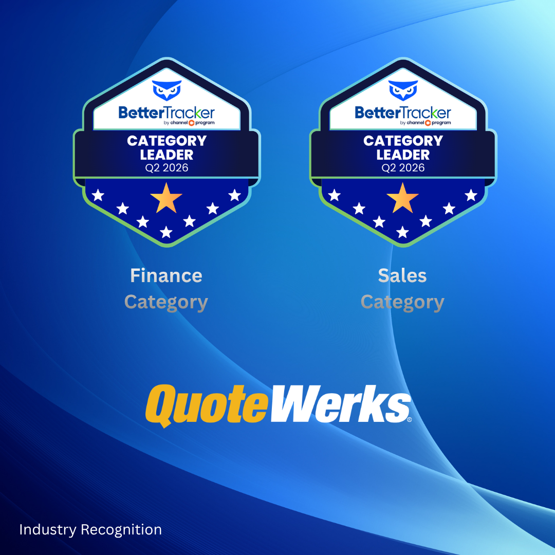 QuoteWerks CPQ Recognized as a BetterTracker Finance and Sales Category Leader for Q2 2026