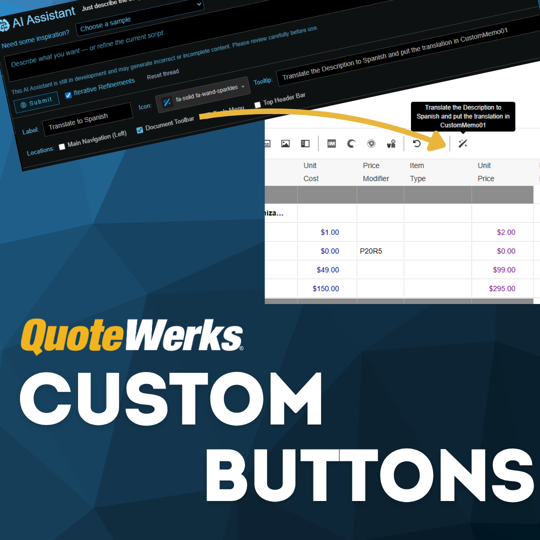Feature Spotlight: Turn Your Workflows into Custom Buttons in QuoteWerks Web