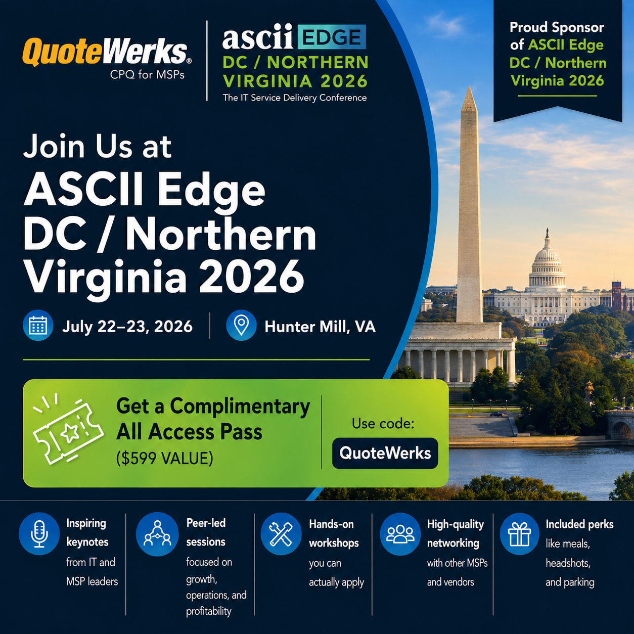 Join QuoteWerks at ASCII Edge DC / Northern Virginia 2026 (Free Pass with Code “QuoteWerks”)